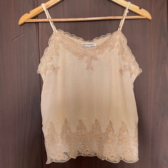American Eagle Outfitters Tops - American Eagle Nude Lace Top
